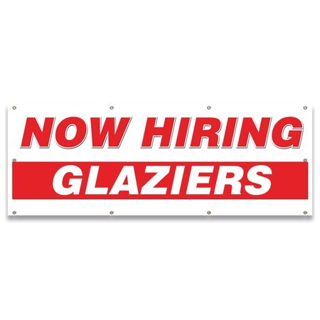 Signmission Now Hiring Glaziers Banner Apply Inside Accepting Application Single Sided B-96-30251